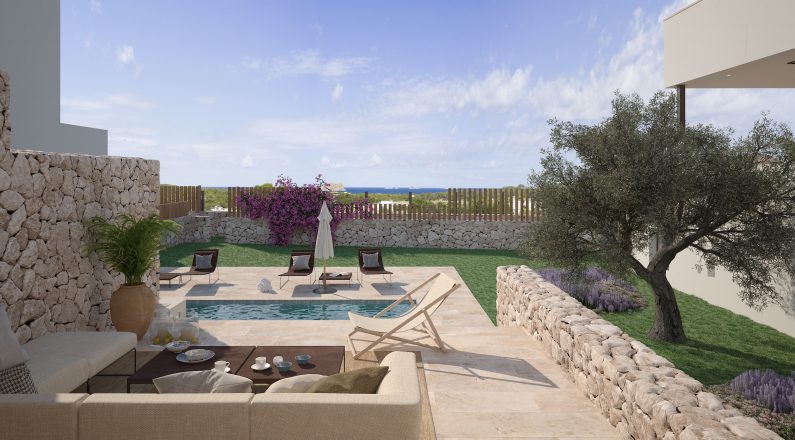Terraza de vivienda en Ibiza